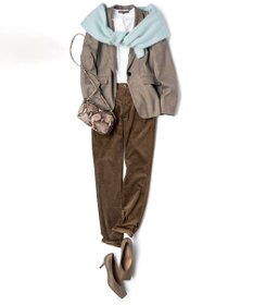 23区 【洗える】23区DENIM ベルベットストレッチ スキニーパンツ