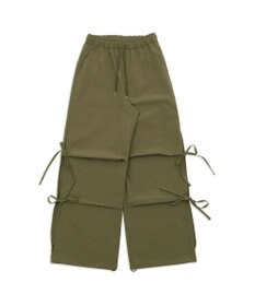 WEGO 【ウエストゴム】サイドリボンパラシュートパンツ
