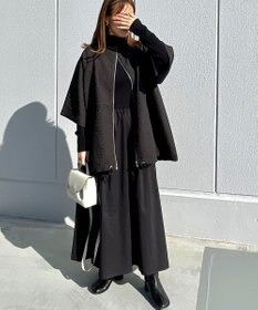 Green Parks AnriettMusee フロントジップジャガードブルゾン