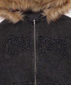 WEGO 【25年秋冬新作】ファーフードBIGZIPパーカー