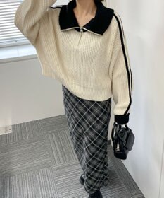 WEGO ハーフジップニットプルオーバー