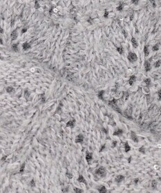 ANY SIS 【洗える】透かし編みスパンコール ニット