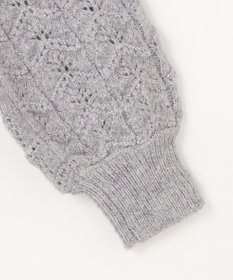 ANY SIS 【洗える】透かし編みスパンコール ニット