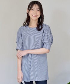 Tiaclasse パフスリーブチュニックブラウス