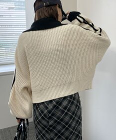 WEGO ハーフジップニットプルオーバー