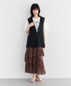YECCA VECCA アシメラッフルスカート