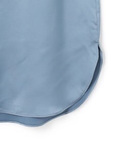 UNFILO L サテン バンドカラーシャツ