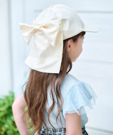 ANY KIDS 【日よけ付き】リボンキャップ