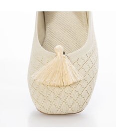 ing <ing>【サステナブル】２WAYスクエアトゥニットパンプス