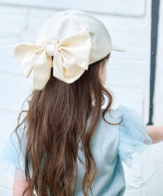 ANY KIDS 【日よけ付き】リボンキャップ