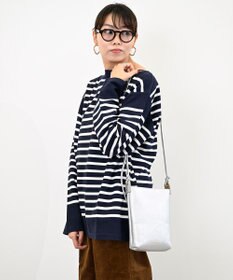 Hekhèr Le Style de Vie 新素材・新色追加【日本製】シュリンクレザー ショルダーバッグ シルバー