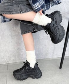 WEGO 【SMLサイズ展開】ラバーコンビ厚底スニーカー