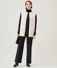 自由区 【WEB限定カラーあり・撥水加工・洗える】TRギャバストレート パンツ