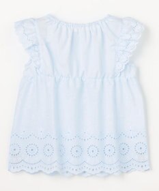 ANY KIDS 【洗濯機可能/接触冷感】ひんやり レース刺繍ブラウス