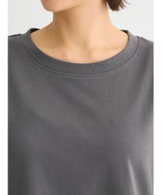 Green Parks 脇リボン５分袖布帛ドッキングプルオーバー