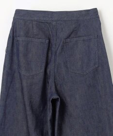 NAVE 【ReNave・セットアップ可/洗える】マーセライズデニム ラップワイドパンツ