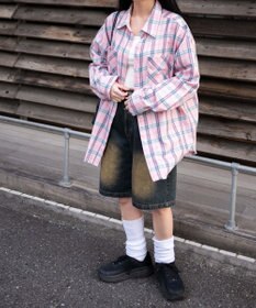 WEGO チェックBIGシャツ