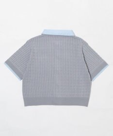WEGO キンボタンエリツキケーブルニット