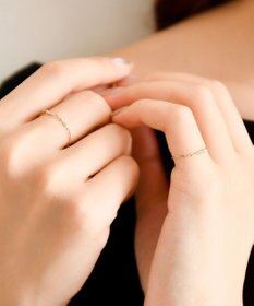 Phoebe 【K10】タイニービジューチェーンリング　ゴールド