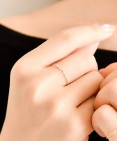 Phoebe 【K10】タイニービジューチェーンリング　ゴールド