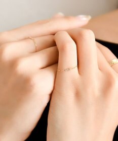 Phoebe 【K10】タイニービジューチェーンリング　ゴールド