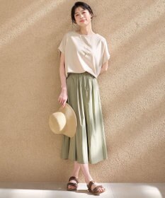 ANY 【洗濯機可/接触冷感/UVカット/アンチピリング】ドライポンチフレンチスリーブプルオーバー