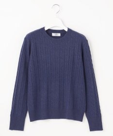J.PRESS LADIES 【洗える】WOOL BLEND AIR ケーブル ニット