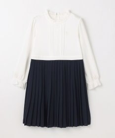 組曲 KIDS 【110-140㎝】グレンチェックジャケット＆プリーツワンピース セット