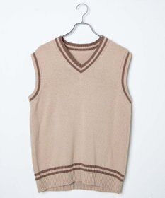 WEGO 【SCHOOLITEM】ラインスクールニットベスト