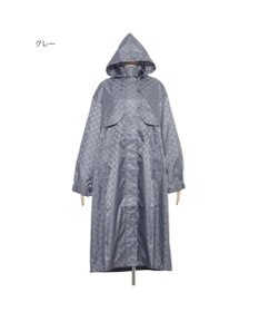 MOONBAT ミラショーン (mila schon) オーバーサイズレインコート ジャガード ポーチ付き
