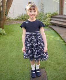 ANY KIDS 刺繍 チュール ワンピース