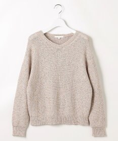 自由区 L 【1枚で華やぐ】ラメノットスパングル ニット