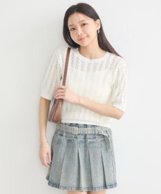 earth music&ecology 透かしニットプルオーバー