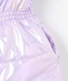 ANY KIDS パール調×フリースボア中綿コート