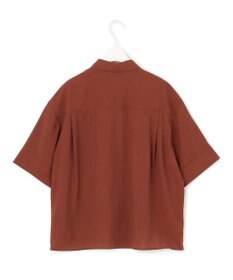 ICB 【洗える】T/Rドライリネン クロップドシャツ