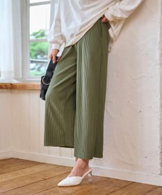 WEGO 【WEB限定/2025年秋冬新作/裾カットOK！自分サイズに調整可能/ウエストゴム/しわになりにくい/】カットプリーツパンツ