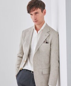 GOTAIRIKU ノルマンディリネン使用【洗える】カッタウェイカラー ソフトリネンシャツ