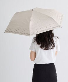MOONBAT 晴雨兼用日傘 折りたたみ傘 スカラ刺繍柄／遮光 遮熱 UV