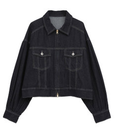 earth music&ecology ショートジップデニムジャケット