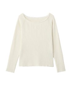 earth music&ecology 【予約】レーストリムリブニットプルオーバー