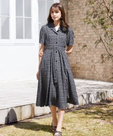 Tiaclasse 【洗える】開襟シャツワンピース