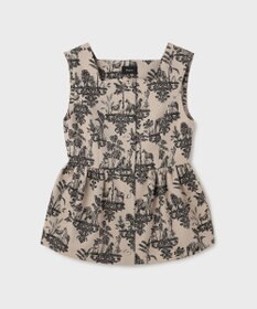 GRACE CONTINENTAL アニマルジャガードペプラムベスト