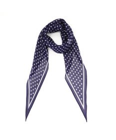 Marca ＜洗えるシルク＞ドット 菱形スカーフ Marcaオリジナル ウォッシャブルシルクローン