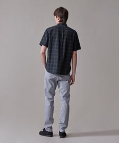 J.PRESS MEN 真夏を乗り切る爽快感と機能性【吸水速乾 / 接触冷感 / 高通気性 / ウォッシャブル】サッカーチェック シャツ / バンドカラー