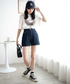 WEGO デニム台形ショートパンツ