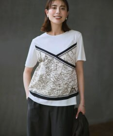 23区 スカーフコンビジャージー カットソー