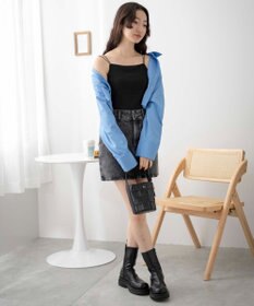 WEGO 【カップ付き】なちゅ盛れカップイン2ストラップキャミ