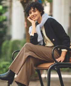 ANY スウェットライクニットカーディガン