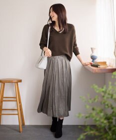 ANY 【ウエストゴム】チンツギャザースカート