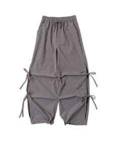 WEGO 【ウエストゴム】サイドリボンパラシュートパンツ